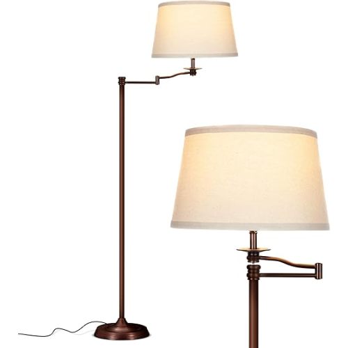 Brightech Caden LED Floor Lamp Industrial Bronze