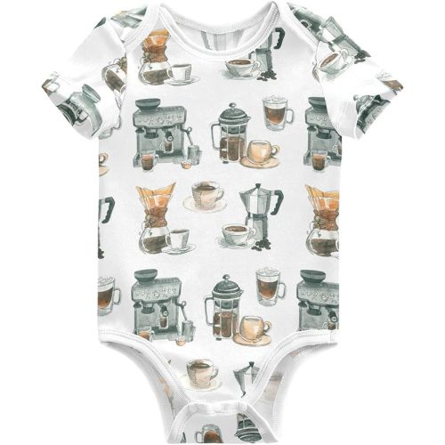 vvfelixl Baby Girls' Bodysuits Llama Alpaca Cactus Short Sleeve Cotton Baby Clothes For Girls 0-24 Months Black