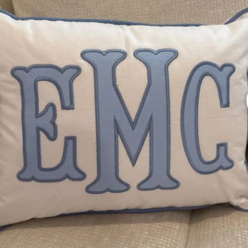 Applique Monogram Pillow Cover