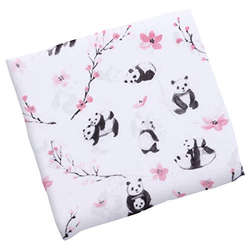 Stephen Joseph, Muslin Swaddle Blanket for Baby Girls and Boys, Newborn Receiving Blanket for Swaddling, 100% Cotton Baby Swaddle Wrap, Receiving Swaddle Wrap, 47 x 47 inches, Panda