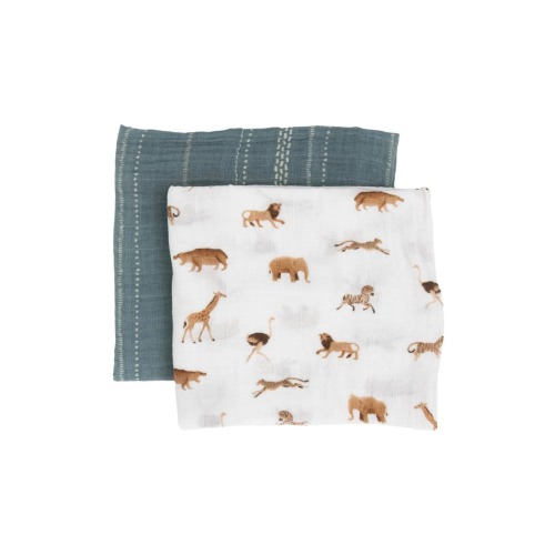 2-Pack Organic Cotton Muslin Swaddle Blanket