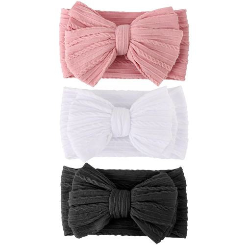 Baby Bows Headbands Nylon Baby Girl Headbands Soft Handmade Hairbands Toddler Hair Accessories for Girls Baby Newborn Infant Kids