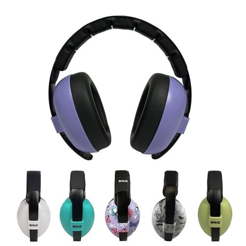 Banz Bubzee Baby Ear Defenders 0-36 Months, Noise Cancelling Headphones for Kids - Purple