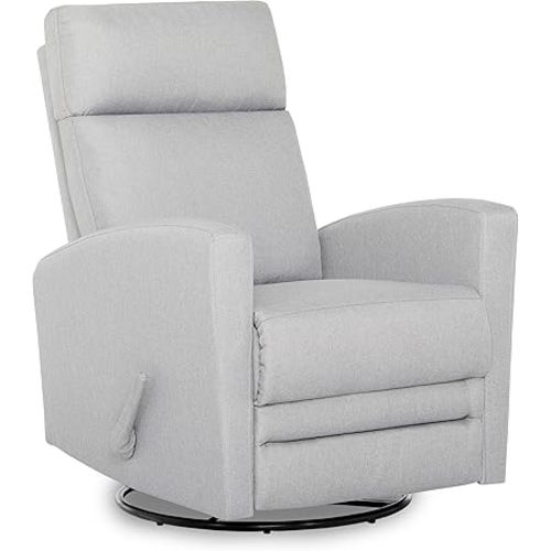 Dream On me Chatham Basic Nursery Rocking Glider in Grey, 360° Swivel Motion, FSC Certified, Greenguard Gold & JPMA Certified Nursery Glider, Three Rocking Modes Nursery Glider Recliner