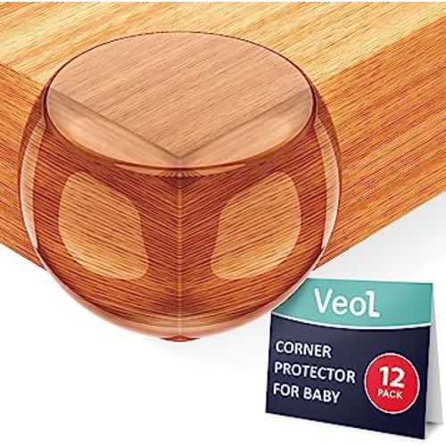 VEOL Table Corner Protector for Baby, Corner Guards - Corner Protectors for Furniture & Edge Safety Bumpers - Baby Proof Corners and Edges (Pack of 12)