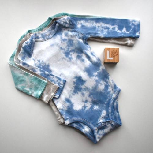 Rain Tie-Dye Baby Bodysuit Trio
