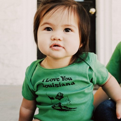 I Love You Louisiana Onesie – Green – DNO