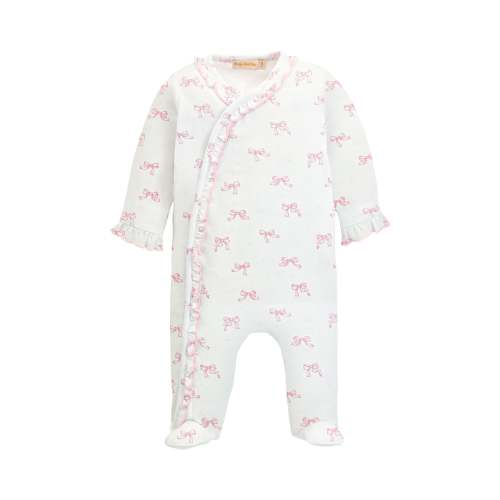Pretty Bows Footie with Ruffle (3-6M)