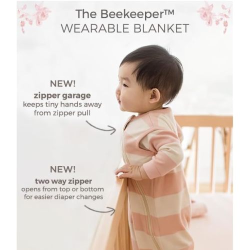 Burt's Bees Baby Unisex Newborn Essentials 100% Organic Cotton Beekeeper Wearable Blanket