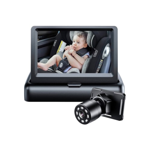 Itomoro Baby Car Mirror, View Infant in Rear Facing Seat with Wide Crystal Clear View,360° Rotation Plug and Play Easy Install baby car monitor 1080p