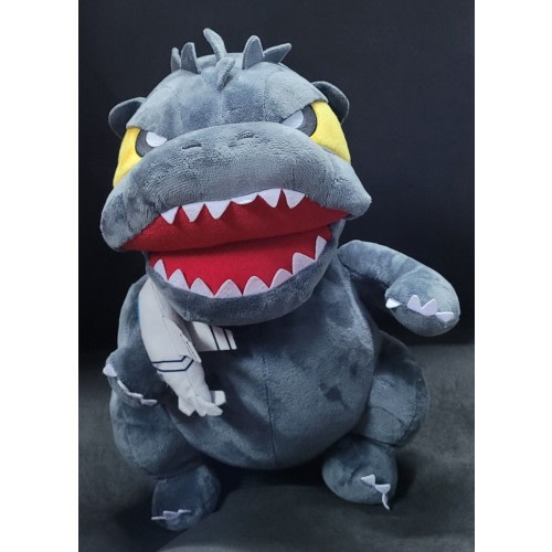 Godzilla Crush Airplane Chubby Fluffy Jumbo 14"x16"Plush Doll Toho Xlnt Cond