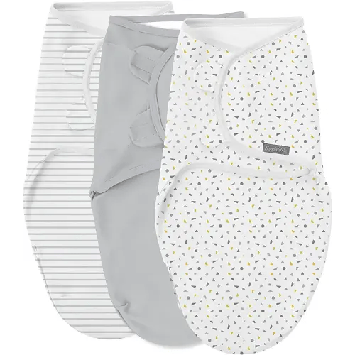 SwaddleMe Original Swaddle - Size Small/Medium, 0-3 Months, 3-Pack (Confetti) Easy to Use Newborn Swaddle Wrap Keeps Baby Cozy and Secure and Helps Prevent Startle Reflex