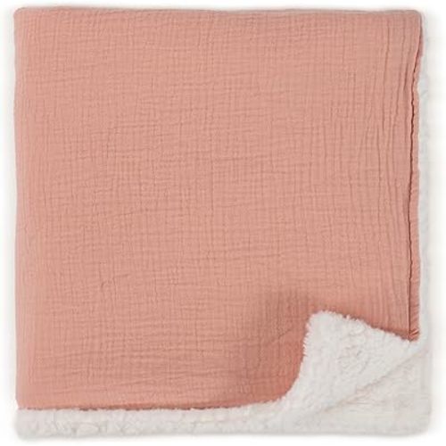 Soft Muslin Cotton Baby Blanket - Breathable and Lightweight Blanket Keeps Your Newborn Baby Girl Or Boy Cozy and Warm - Perfectly Sized Blanket for Any Stroller or Car Seat