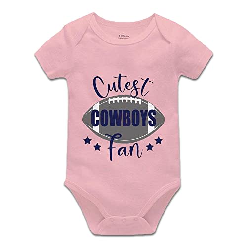 YCICIVDee Cutest Cowboys Fan Baby Boy Girl Onesie Newborn Romper