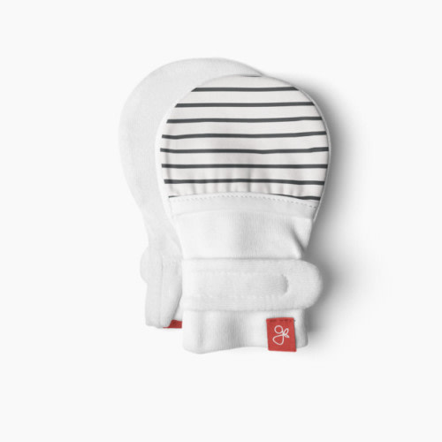 Goumi Kids Stay on Baby Mitts - Stripe Gray, 0-3 M