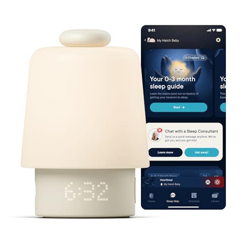 Hatch Rest Baby Sound Machine, Night Light | Hatch Baby Model | Sleep Support | Registry Essential, Routine Builder, Time-to-Rise Alarm Clock, White Noise, Nursery Stories, Toddler Kids (Wi-Fi), Putty