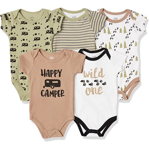 Luvable Friends Baby Girls' Cotton Bodysuits