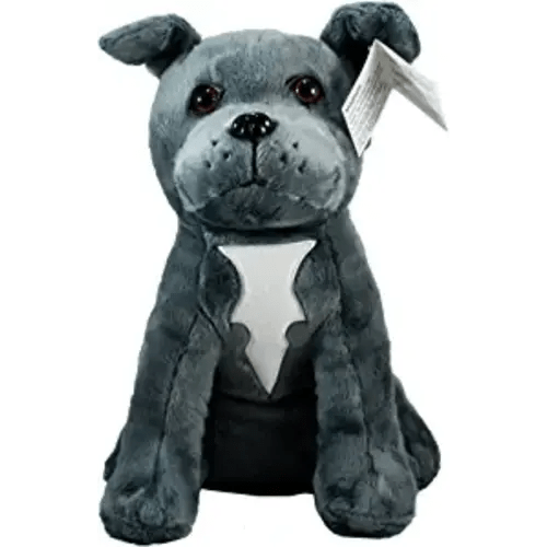 Shelter Pets Stuffed Animals: Magnum - 10" Grey Pitbull Dog Plush Toy - Based on Real-Life Adopted Pets - American Staffordshire Terrier - Benefiting The Animal Shelters They were Adopted from