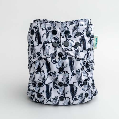 Animals and Insects: Essentials Pocket Cloth Diaper with Athletic Wicking Jersey, Grows with your Baby