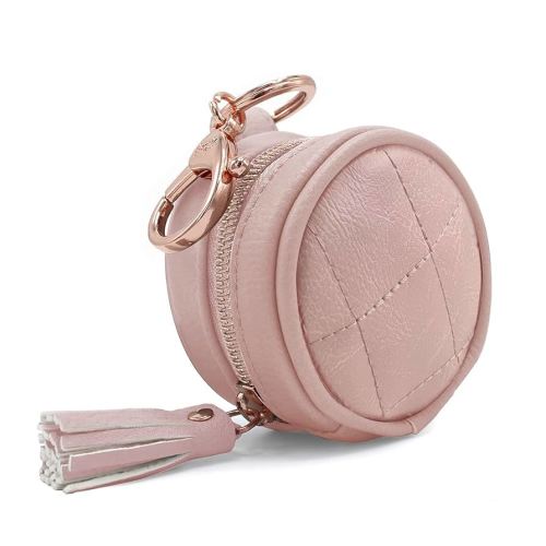 Itzy Ritzy Pacifier Holder Case with Clip-Pacifier Case Includes Clasp to Easily Attach to a Diaper Bag or Purse, Measures 2.5" in Diameter and Holds 2 Pacifiers (Blush)