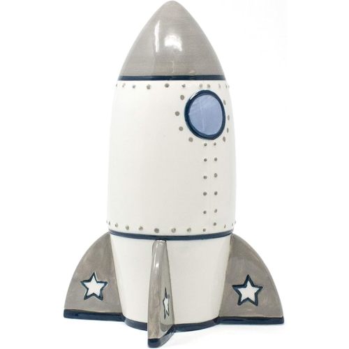 Child to Cherish Roger Rocket Piggy Bank for Boys