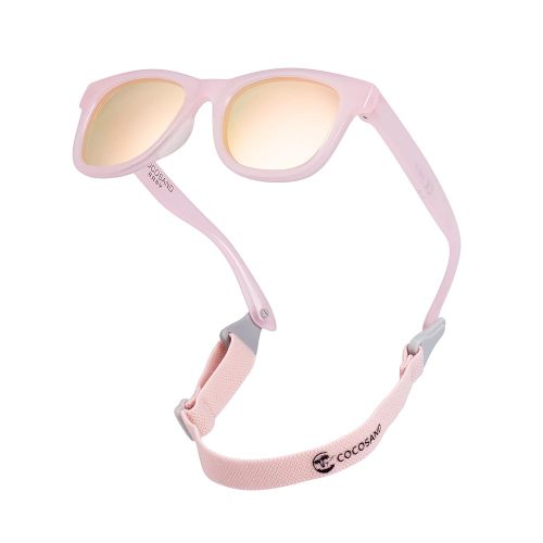 COCOSAND Flexible Baby Sunglasses with Strap Polarized UV Protection for Toddler Infant Newborn Boy Girl Age 0-24 Months