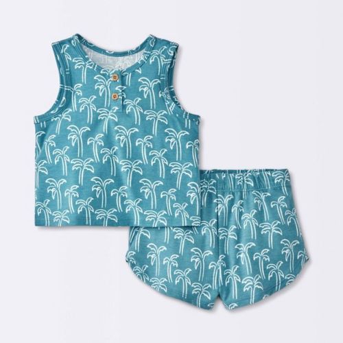 Baby Boys' Top & Bottom Set - Cloud Island™ Brown Newborn