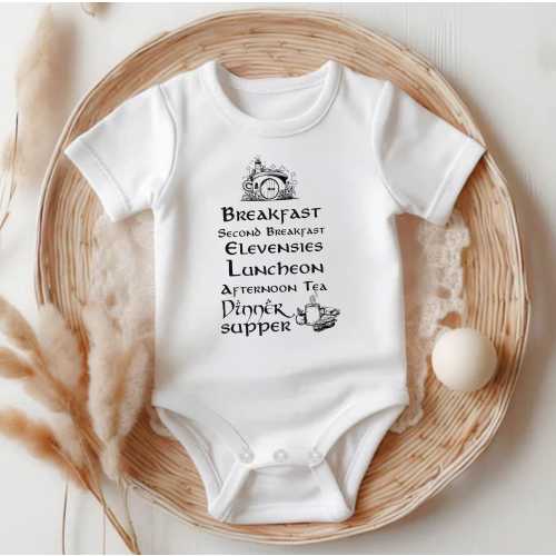 Second Breakfast Onesie® - Funny Baby Clothes - Organic Cotton Onesie® 216LFNN