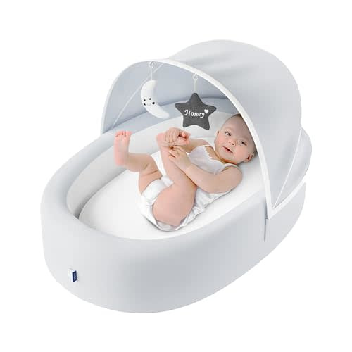 Biliboo Premium Baby Lounger - Must Have Baby Bassinet for Newborn, Infant and Toddler - Baby Nest Lounger - Baby Shower - Baby Registry - Grey