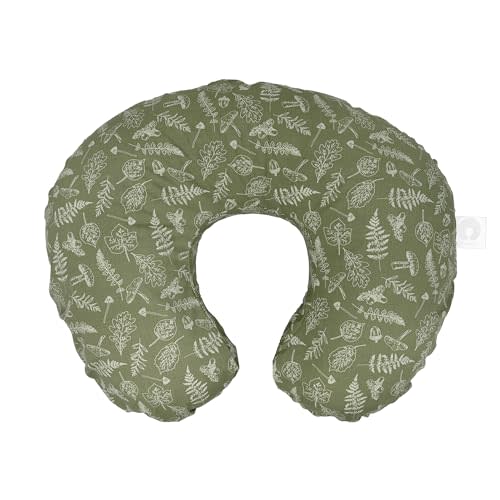 Boppy Original Nursing Pillow, Green Fern, Ergonomic Nursing Essentials for Bottle and Breastfeeding, Firm Fiber Fill, with Removable Pillow Cover, Machine Washable