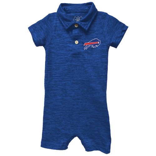 Buffalo Bills Wes & Willy Infant Short Leg Cloudy Yarn Polo Bodysuit - Royal