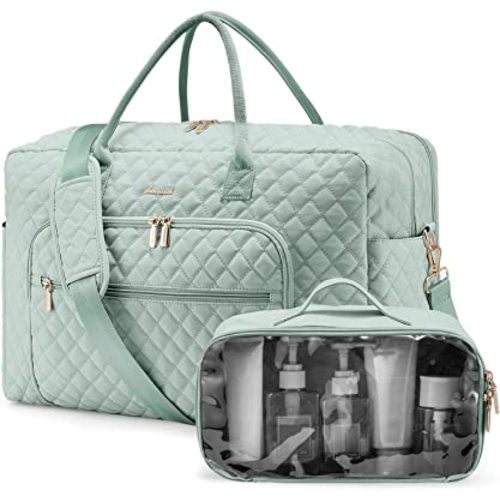 LOVEVOOK Travel Duffle Bag, Weekender Bag for Women with Toiletry Bag Carry on Overnight Bag with Laptop Compartment, Yoga Gym Bag with Wet Pocket Shoe Bag, Hospital Bag for Labor and Delivery