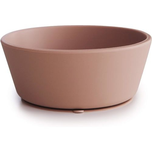 mushie Silicone Suction Bowl | BPA-Free Non-Slip Design (Blush)