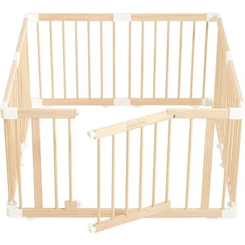 HARPPA Baby Gate Playpen Baby Fence for Babies and Toddlers Play Yards for Play Area (45.66x45.66x24 inches)