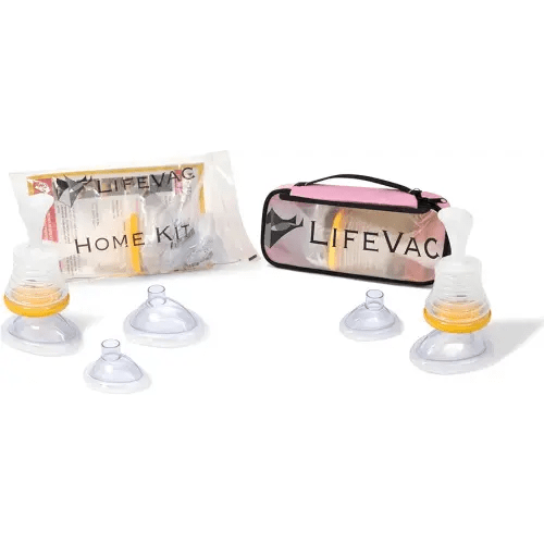 LifeVac Home & Pink Travel Kit Combo - Portable Suction Rescue Device, First Aid Kit for Kids and Adults, Portable Airway Suction Device for Children and Adults