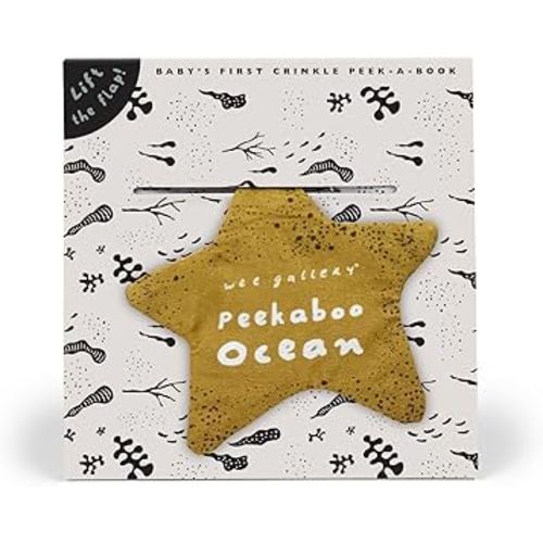 Peekaboo Ocean: Baby's First Crinkle Peek-A-Book - Lift the flap! (Wee Gallery Peekaboo Cloth Books, 2)