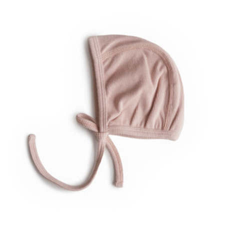 Mushie Organic Cotton Ribbed Baby Bonnet