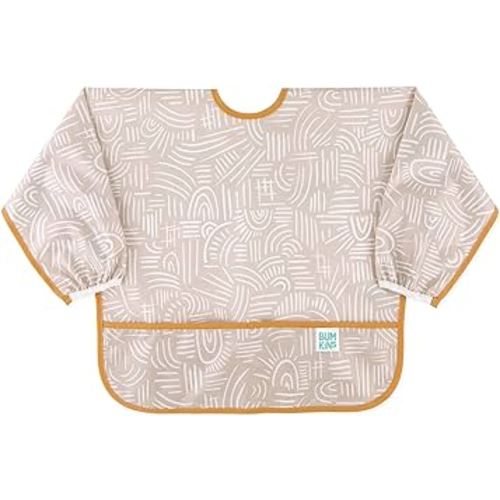 Bumkins Sleeved Bib for Girl or Boy, Baby and Toddler for 6-24 Mos, Essential Must Have for Eating, Feeding, Baby Led Weaning Supplies, Long Sleeve Mess Saving Food Catcher, Soft Fabric, Boho Beige