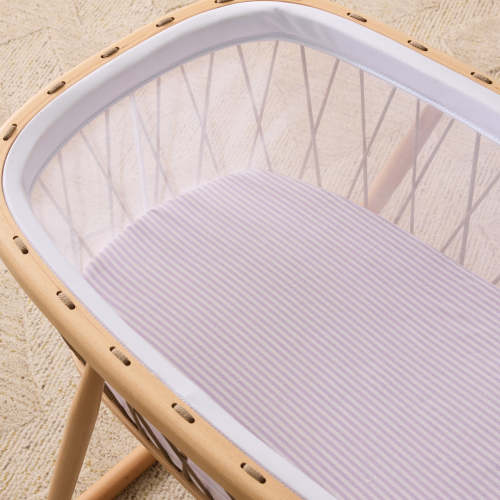 Leo Washed Cotton - Rue Stripe Bassinet Fitted Sheet
