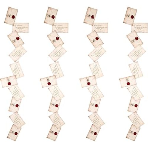 Conquest Journals Harry Potter Official Floating Hogwarts Acceptance Letter Decoration, 40 Letter Cards and Clear Nylon String for Hanging, Home Decor, Officially Licensed (40-Pieces, 4 Strings of 10 Letters)