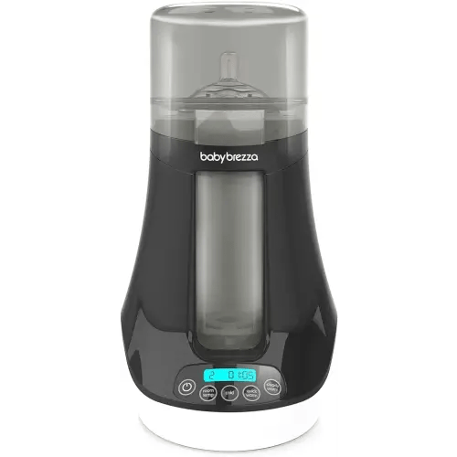Baby Brezza Electric Baby Bottle Warmer, Breastmilk Warmer + Defroster - Only Brand with Different Temperatures for Breastmilk + Formula - Universal Fit for All Baby Bottle Sizes + Breastmilk Bags