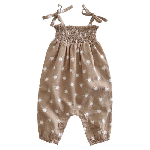 Sand Sun / Organic Smocked Jumpsuit