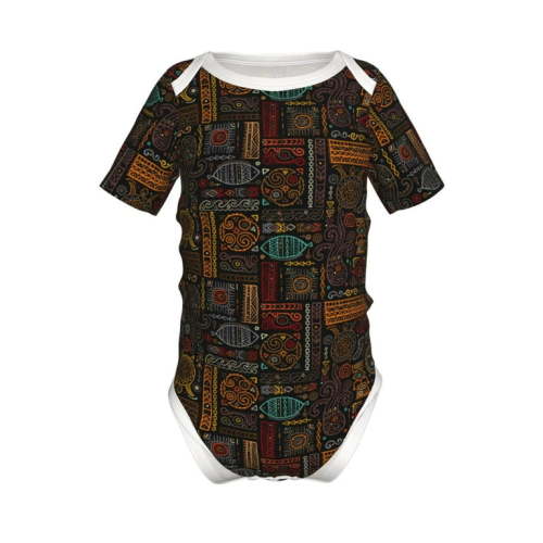 Gaeub Polynesian Turtles Print Infant Climbing Onesie,Toddler Outfit,Newborn Baby Bodysuit,Baby Boy Girl Clothes -3 Months