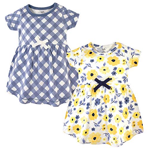 Touched by Nature Girls' One Size Organic Cotton Short Long-Sleeve Dresses