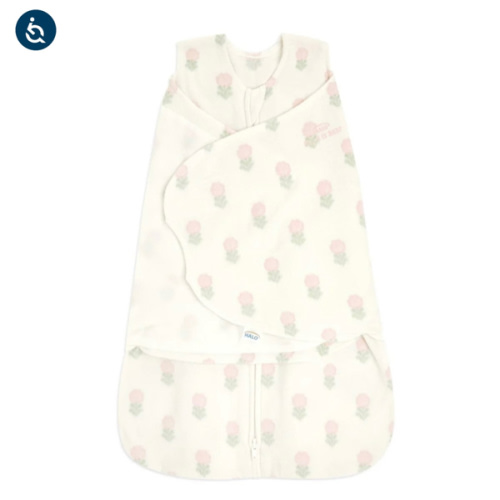 Micro-Fleece Baby Swaddle Block Flower | Newborn | HALO US
