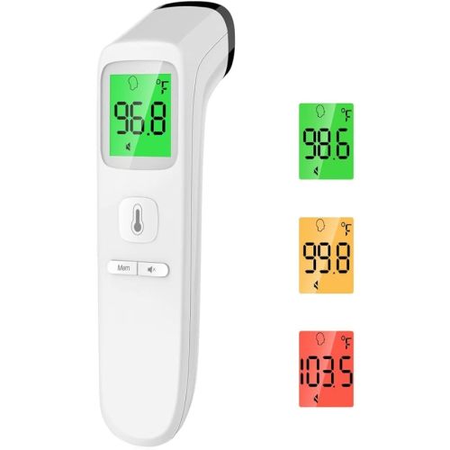 ANMEATE No-Touch Forehead Thermometer for Adults, Infrared Digital Thermometer for Kids, Touchless Baby Thermometer, Accurate Reading with Large Display, Mute Mode, Memory Recall, Fever Alarm
