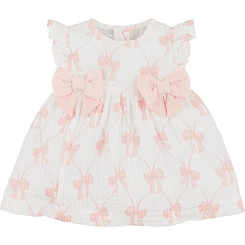 Mud Pie Girls' One Size Bow Printed Baby Dress