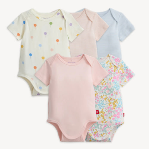 0-3 Months Magnetic 5-Pack Bodysuit