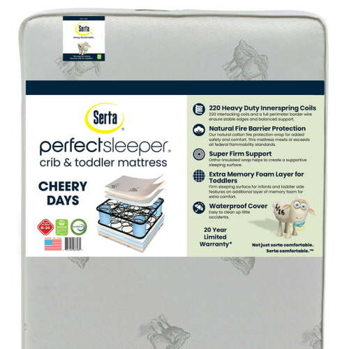 Serta Perfect Sleeper Cheery Days Crib and Toddler Mattress