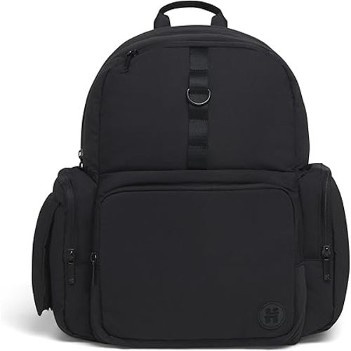 HUGGIES Unisex-adult Day Pack Diaper Backpack, Black/Solid, One Size